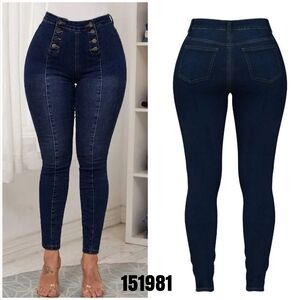 New Double Buttons Skinny Jeans